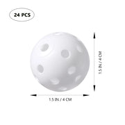 24pcs Perforated Balls Golf Ball Toy Practice Balls Training Balls Plastic Play Balls Sport Game Balls Lightweight Durable