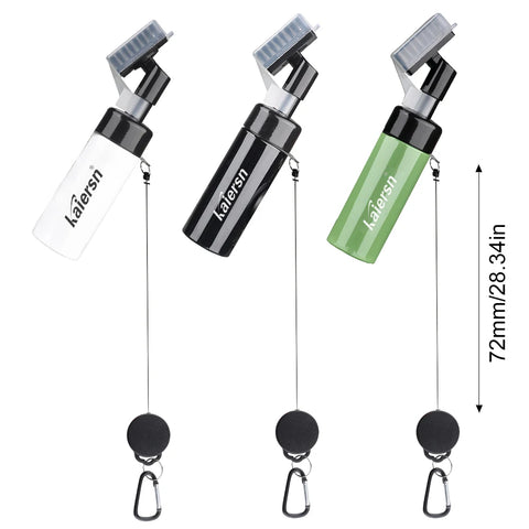 Golf club brush with built in water tank - clean as you play, quick and easy