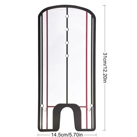Golf Putting Alignment Mirror, Portable Practice Trainer, Alignment Tool 14.5cm x 30cm
