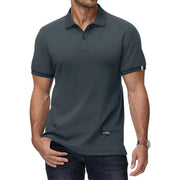 Summer Men's Polo Shirt Short Sleeve Men's Button Down T-Shirts Basic Golf Polo Shirt Lightweight Breathable Tshirts
