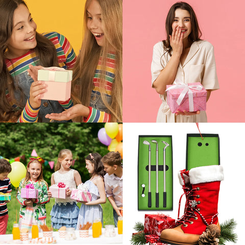 Mini Golf Club Putter Ballpoint Pen Golf Pen Board Game Fun Gift Table Decoration School Supplies and Golf Accessories Combo