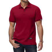 Summer Men's Polo Shirt Short Sleeve Men's Button Down T-Shirts Basic Golf Polo Shirt Lightweight Breathable Tshirts