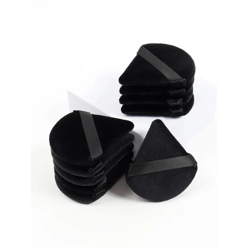 Black Triangle Powder Puff Sponge Soft Velvet