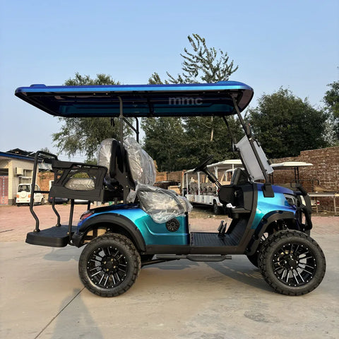 Lifted Four Wheels Club Car Golf Buggy Cart off Road Hunting Lithium Battery 4 Seaters Electric Golf Cart