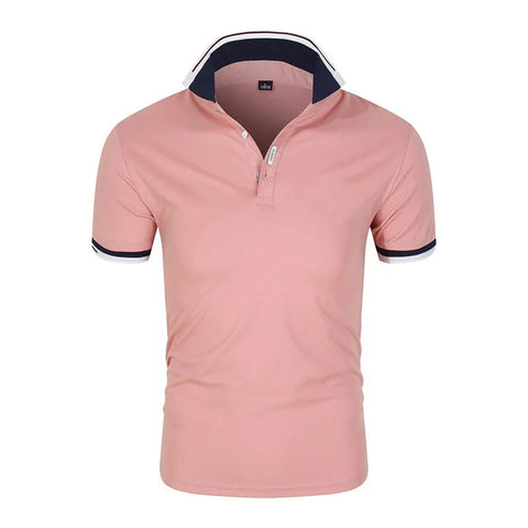 Golf T-shirt for Men Lapel Short Sleeve Breathable POLO Shirt Button Summer Pullovers Fashion Trend T-Shirt Man Streetwear Tops