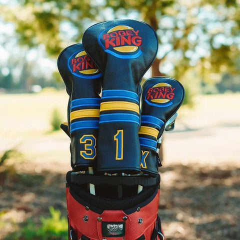 Golf Head Covers for Driver, Bogey King Premium Golf Club Head Covers with Soft Lining ,Great Golf Accessories for DAD