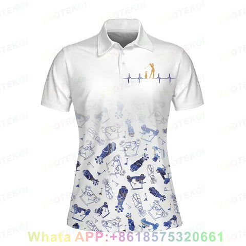 Print Polo Shirts For Women Short Sleeve Golf Shirts Fashion Street Polo Shirt New In Tops & Tees Button lapel polo 2025