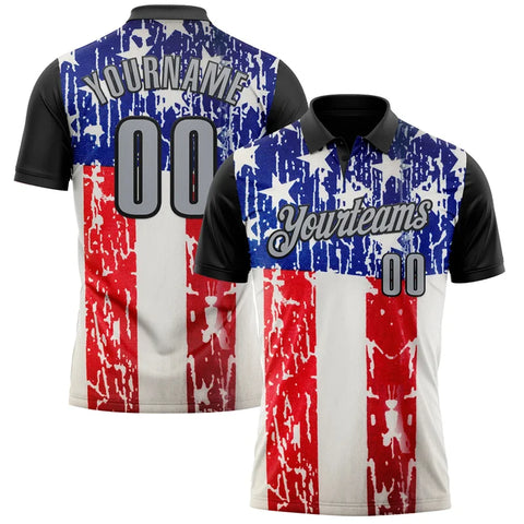 Summer Fashion Golf Shirts For Men Funny Golf 3D Print Graphic USA Flag Graphic Custom Name Personality Harajuku Trendy Top 2025