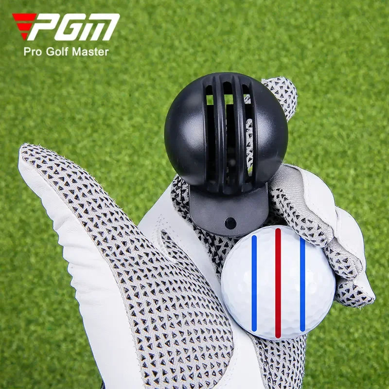 Golf gadget that helps you mark your bal with perfect straigt lines! comes with markers