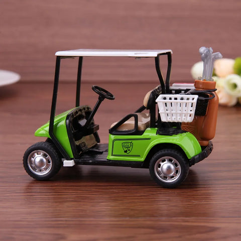 1/36 Golf Model Car Mini Pullback Action Golf Cart Model Kids Toy Easy Operation with Light Music Safe for Children Holiday Gift