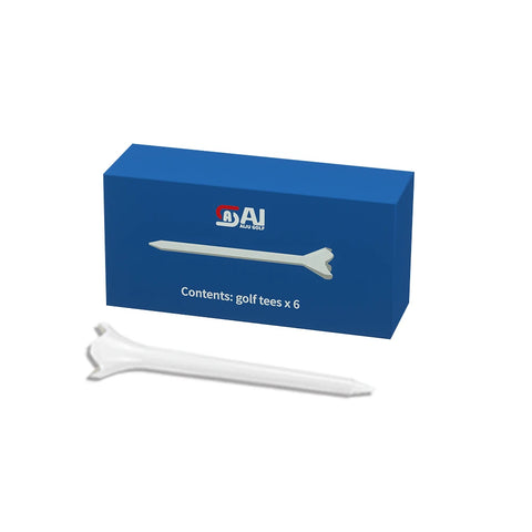 Premium Packaging with 6 Metal Plated Golf Balls, 6 Plastic Ball Tees - Ideal for Sand Bunker Shots, Long Distance Shots