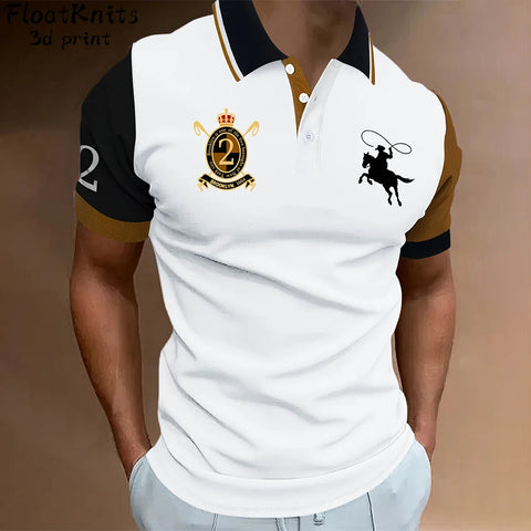 Golf Outfit Simple Polo Shirts for Men Summer Lapel Polo Shirt Business Casual Men's Short Sleeve Tee T-Shirt Men New Golf Tops