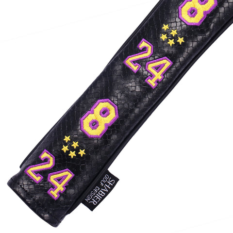 Golf Alignment Stick Cover PU Leather Hold 2 Sticks Headcover