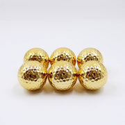 Premium Packaging with 6 Metal Plated Golf Balls, 6 Plastic Ball Tees - Ideal for Sand Bunker Shots, Long Distance Shots