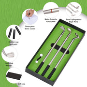 Mini Golf Club Putter Ballpoint Pen Golf Pen Board Game Fun Gift Table Decoration School Supplies and Golf Accessories Combo
