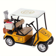 Adorable Mini Golf Cart Model Toy,Cast Alloy, Pull-Back Action, Perfect for Home Decor & Unique Gift Idea for Golf Enthusiasts