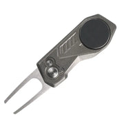 Switchblade Golf Divot Repair Tool Aluminum Alloy Ball Marker Golf Green Fork Foldable Button Mini Golf Divot Tools
