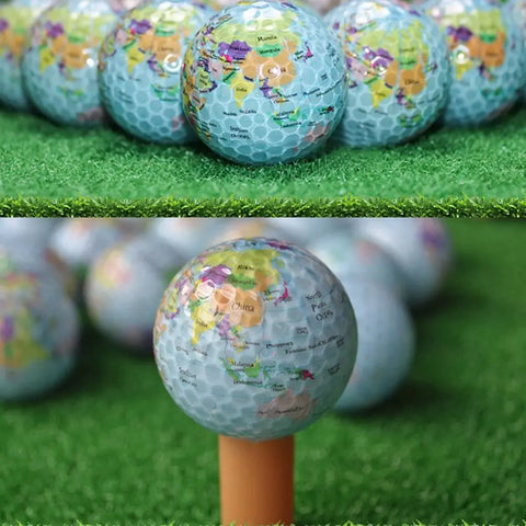 Golf Practice Ball Outdoor Indoor Beginner Training Tool EUR/GBP/USD/Earth Pattern Golf Ball Print Pattern Golf Practice Ball