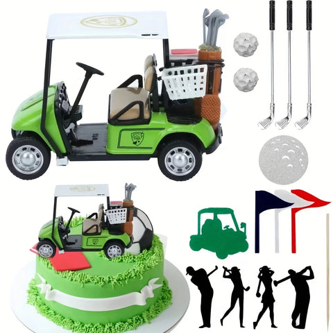 Adorable Mini Golf Cart Model Toy,Cast Alloy, Pull-Back Action, Perfect for Home Decor & Unique Gift Idea for Golf Enthusiasts