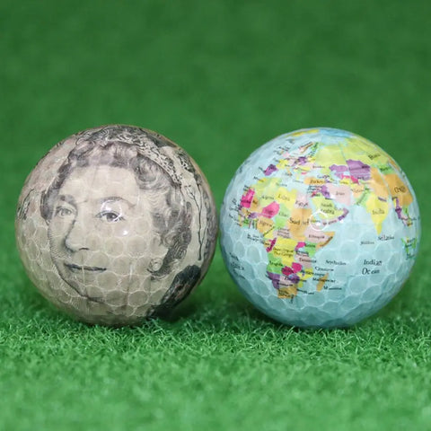 Golf Practice Ball Outdoor Indoor Beginner Training Tool EUR/GBP/USD/Earth Pattern Golf Ball Print Pattern Golf Practice Ball