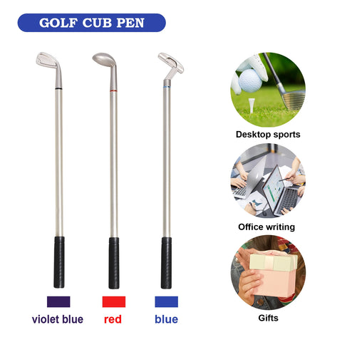 Mini Golf Club Putter Ballpoint Pen Golf Pen Board Game Fun Gift Table Decoration School Supplies and Golf Accessories Combo