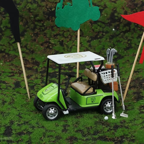 Adorable Mini Golf Cart Model Toy,Cast Alloy, Pull-Back Action, Perfect for Home Decor & Unique Gift Idea for Golf Enthusiasts