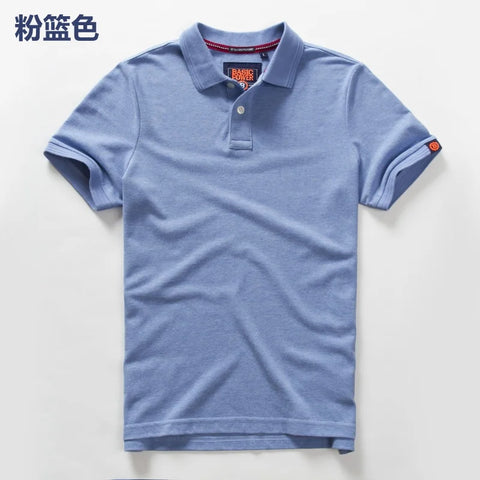 Summer Mens Polo homom shirts Cotton Shirts Short Sleeve Letter Embroidered Emblem Simple Shirt for Male golf clothing t-shirts