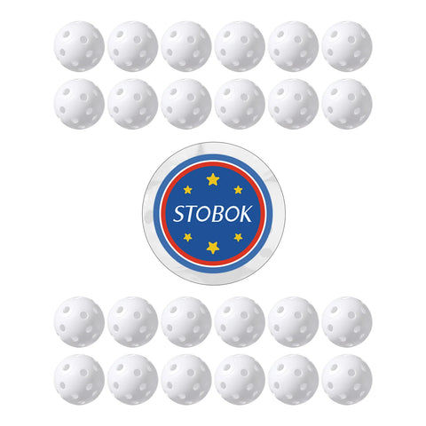 24pcs Perforated Balls Golf Ball Toy Practice Balls Training Balls Plastic Play Balls Sport Game Balls Lightweight Durable