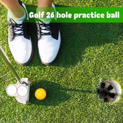 24 Pcs Yellow Golf Practice Balls Hollow Plastic Holes Indoor Training Durable Lightweight Swing Aid Improve Skills Golf