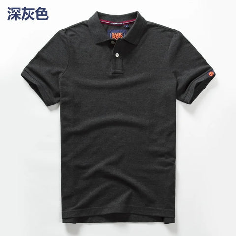 Summer Mens Polo homom shirts Cotton Shirts Short Sleeve Letter Embroidered Emblem Simple Shirt for Male golf clothing t-shirts