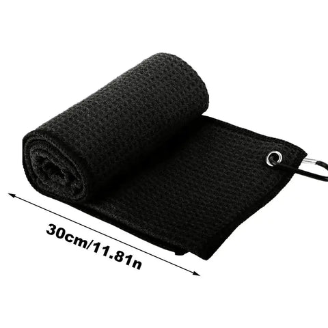 Premium Microfiber golf towel with clip, fast drying & durable