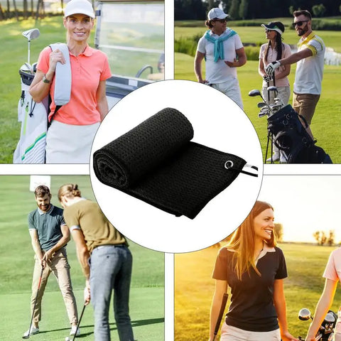 Premium Microfiber golf towel with clip, fast drying & durable