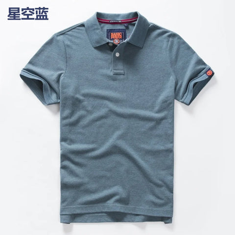 Summer Mens Polo homom shirts Cotton Shirts Short Sleeve Letter Embroidered Emblem Simple Shirt for Male golf clothing t-shirts