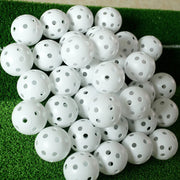 12Pcs Practice Golf Balls Hollow Plastic Golf Training Balls Colored Airflow Golf Balls Swing Practice Driving Range PE Toy Ball