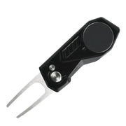 Switchblade Golf Divot Repair Tool Aluminum Alloy Ball Marker Golf Green Fork Foldable Button Mini Golf Divot Tools