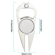 Multi-function Divot Repair Tool Golf Divot Marker Tool Multipurpose Lightweight Unique Magnetic Zinc Alloy Divot Tool With Ball