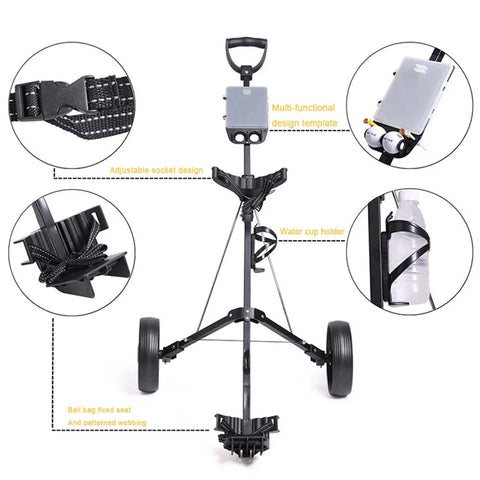 2025 New Professional Folding Golf Cart Outdoor Sports Travel Airport Luggage Check-in Cart Baby Cart Golf Course Tools Supplies