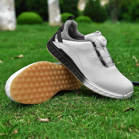 Golf Sneakers Men Waterproof Golfer Sport Shoes Women's Golf Non Slip Golfing Shoes Outdoors Golf Turf Comfortable Walking Shoes