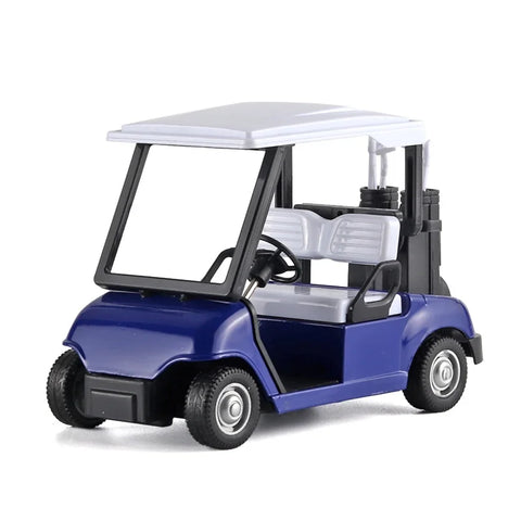 Miniature 1:20 Scale Golf Cart Model Car with Retro Spring Action, Kids' Toy Vehicle for Playroom & Outdoor Fun