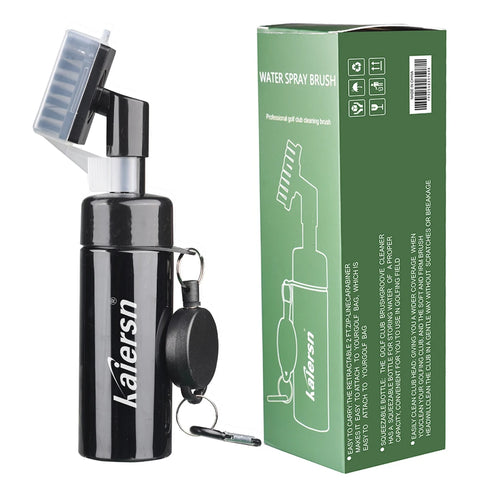 Golf club brush with built in water tank - clean as you play, quick and easy