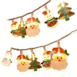 Santa & Snowman LED Christmas String Lights Garland