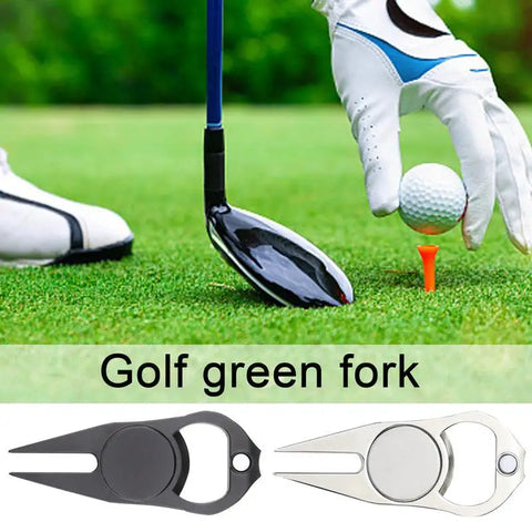 Multi-function Divot Repair Tool Golf Divot Marker Tool Multipurpose Lightweight Unique Magnetic Zinc Alloy Divot Tool With Ball