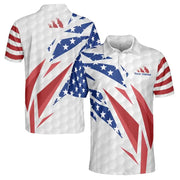 Summer Fashion Golf Shirts For Men Funny Golf 3D Print Graphic USA Flag Graphic Custom Name Personality Harajuku Trendy Top 2025