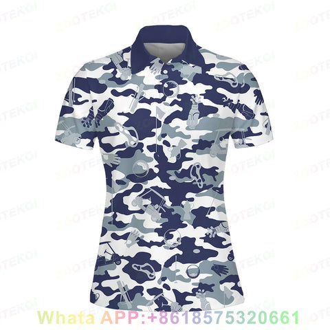 Print Polo Shirts For Women Short Sleeve Golf Shirts Fashion Street Polo Shirt New In Tops & Tees Button lapel polo 2025