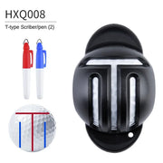 Golf gadget that helps you mark your bal with perfect straigt lines! comes with markers