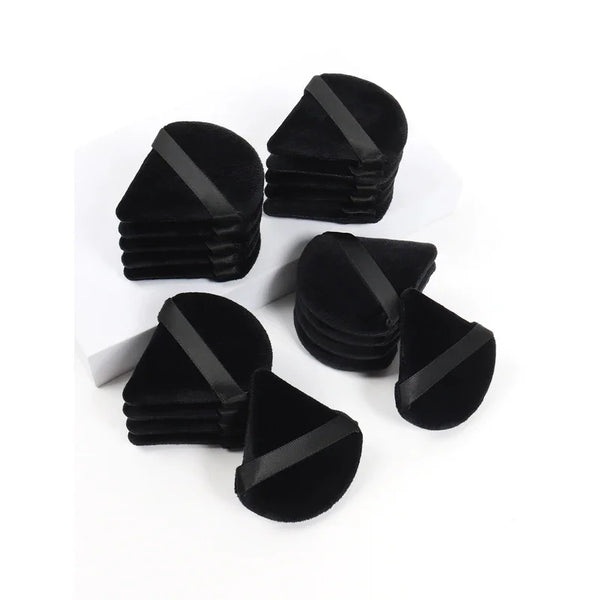 Black Triangle Powder Puff Sponge Soft Velvet