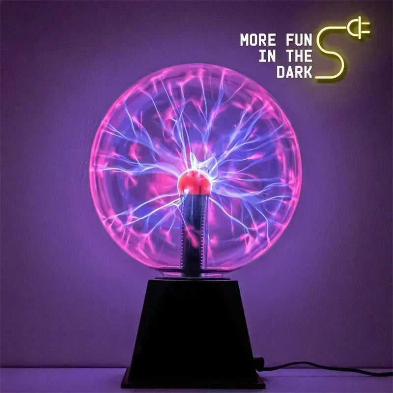 Sound-Controlled Plasma Ball LED Night Light
